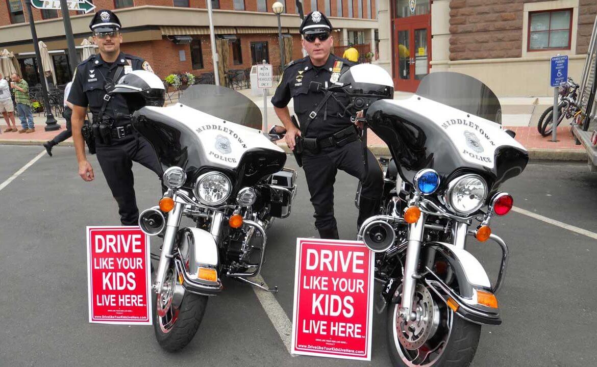 Cops With Drive Like Your Kids Live Here Board to Their Vehicles