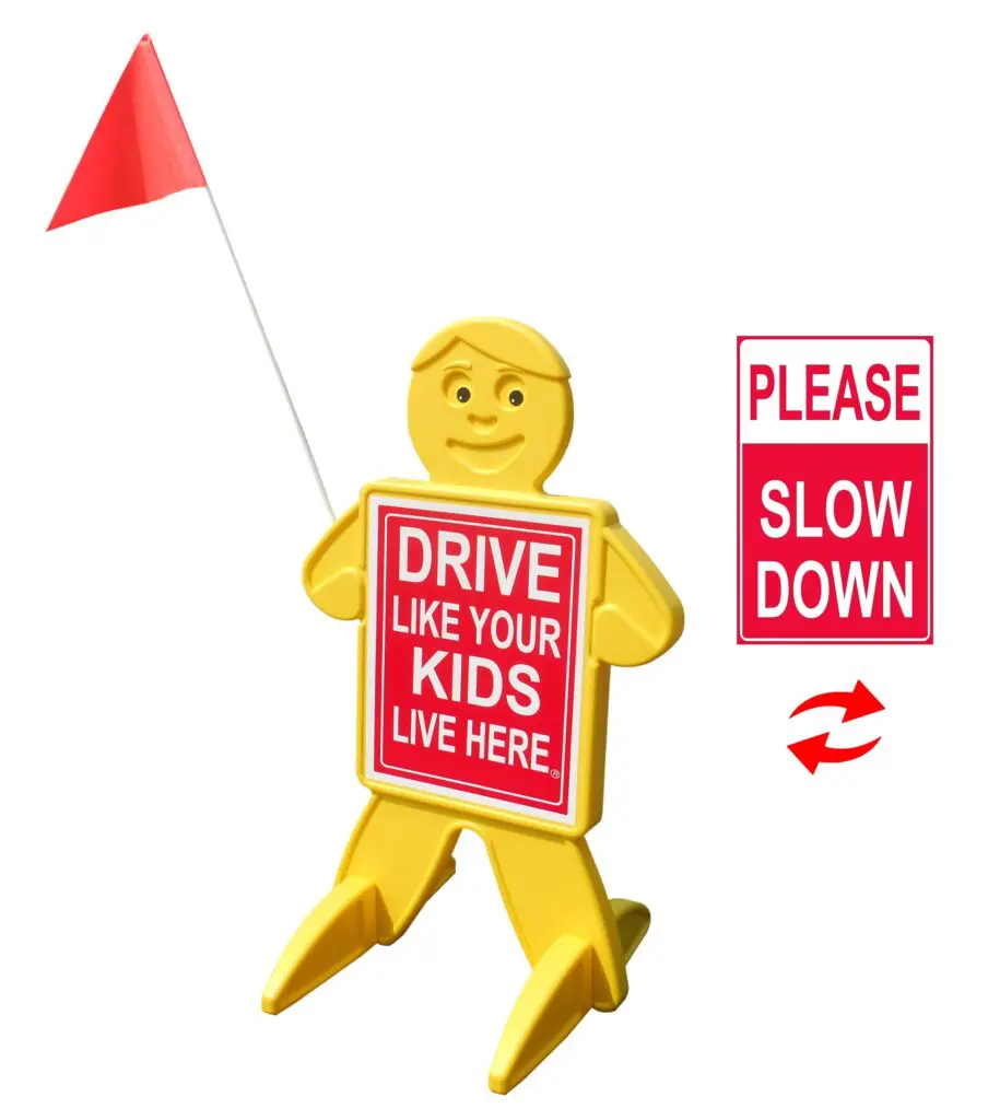 Safety Kid-Web photo with Please Slow Down