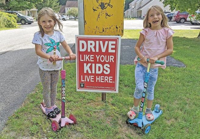 Signs encourage Manchester drivers to slow down